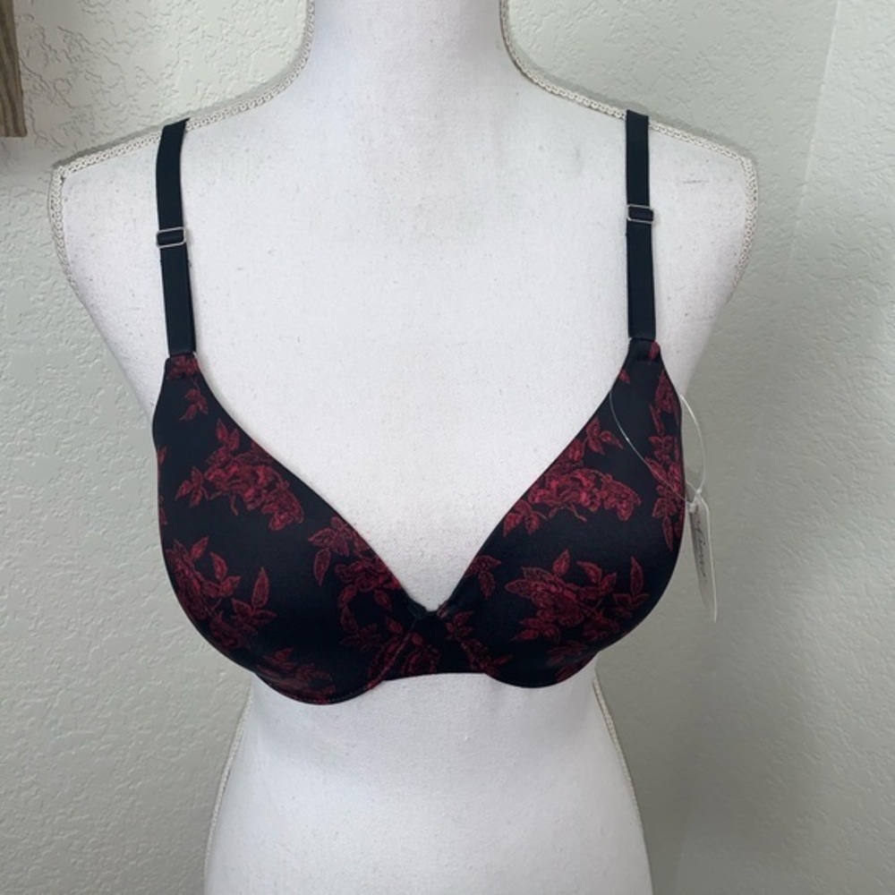 Soma vanishing back full‎ coverage bra black red